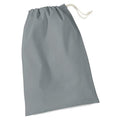 Pure Grey - Front - Westford Mill Cotton Stuff Bag - 0.25 To 38 Litres