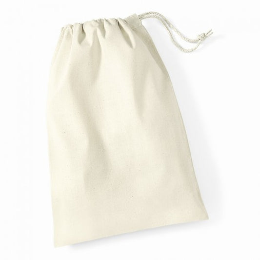 Natural - Front - Westford Mill Cotton Stuff Bag