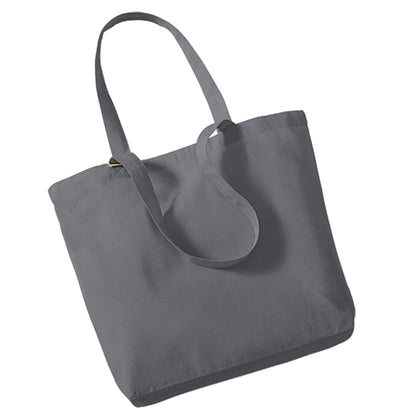 Graphite Grey - Front - Westford Mill Organic Cotton Shopper Bag - 16 Litres
