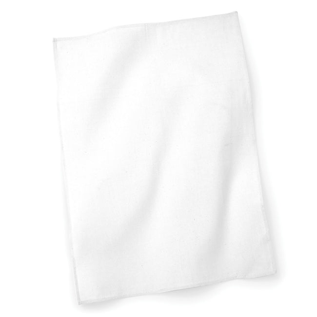 White - Front - Westford Mill Tea Towel (50 x 70cm)