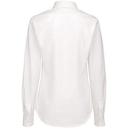 White - Back - B&C Womens-Ladies Sharp Twill Long Sleeve Shirt