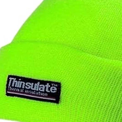 Lime - Pack Shot - Yoko Unisex Hi-Vis Thermal 3M Thinsulate Winter Hat