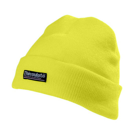 Hi-Vis Yellow - Front - Yoko Unisex Hi-Vis Thermal 3M Thinsulate Winter Hat