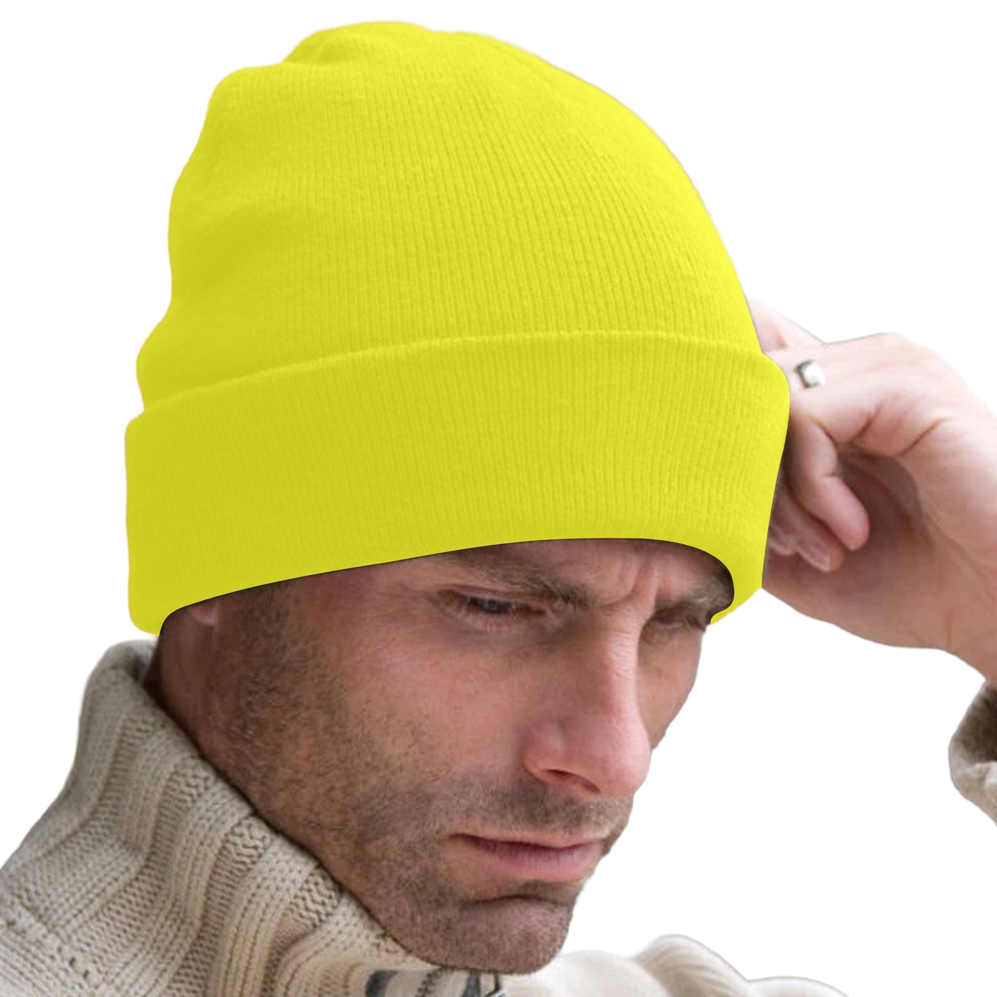 Hi-Vis Yellow - Lifestyle - Yoko Unisex Hi-Vis Thermal 3M Thinsulate Winter Hat