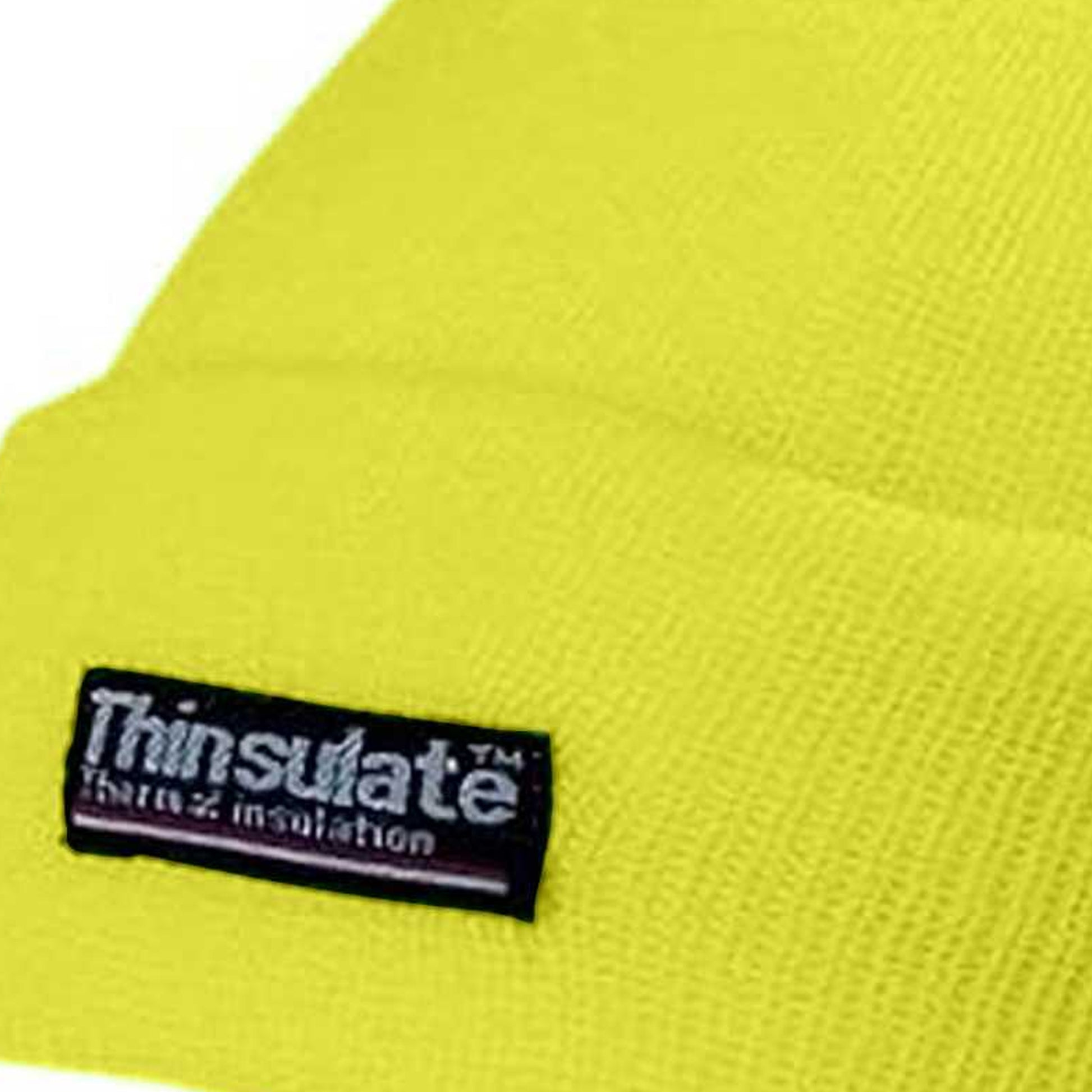 Hi-Vis Yellow - Pack Shot - Yoko Unisex Hi-Vis Thermal 3M Thinsulate Winter Hat
