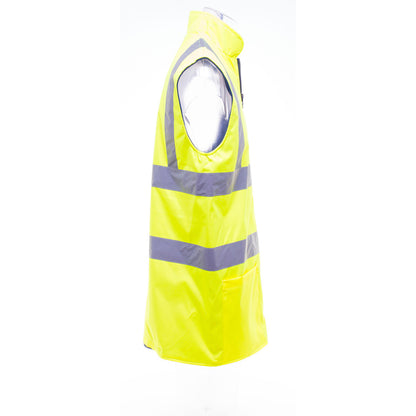 Hi-Vis Yellow - Pack Shot - Yoko Mens Workwear Hi-Vis Reversible Fleece Vest - Jacket