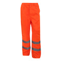 Hi Vis Orange - Front - Yoko Workwear Mens Hi-Vis Polycotton Work Trouser (Regular)
