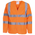 Hi Vis Orange - Front - Yoko Mens Hi-Vis Long Sleeve Waistcoat - Jacket