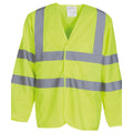Hi-Vis Yellow - Front - Yoko Mens Hi-Vis Long Sleeve Waistcoat - Jacket