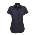 Navy Blue - Front - B&C Womens-Ladies Sharp Twill Short Sleeve Shirt