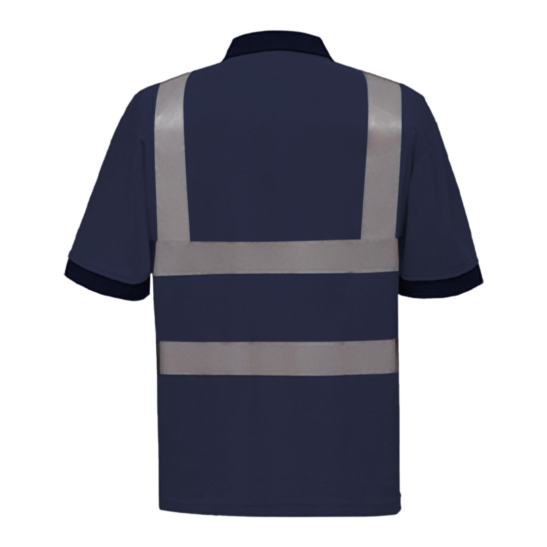 Navy Blue - Back - Yoko Hi-Vis Short Sleeve Polo Shirt - Mens Workwear