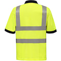 Hi-Vis Yellow - Back - Yoko Hi-Vis Short Sleeve Polo Shirt - Mens Workwear