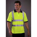 Hi-Vis Yellow - Back - Yoko Ladies-Womens Hi-Vis Long Sleeve Polo Shirt