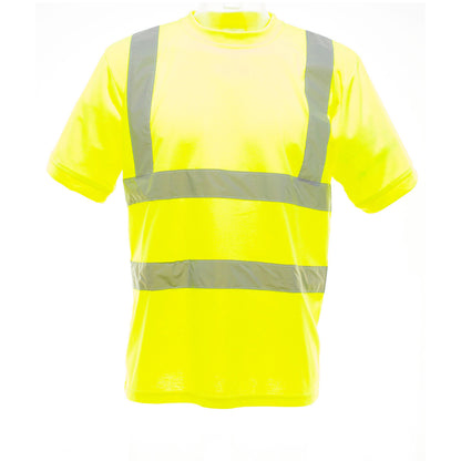 Hi-Vis Yellow - Front - Yoko Ladies-Womens Hi-Vis Short Sleeve T-Shirt