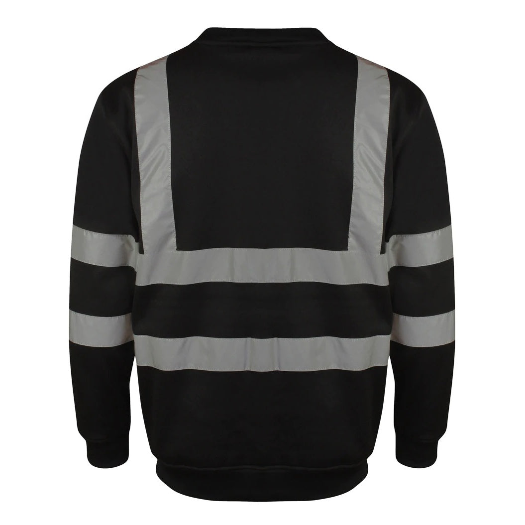 Black - Back - Yoko Unisex Hi-Vis Heavyweight Sweatshirt