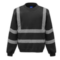 Black - Front - Yoko Unisex Hi-Vis Heavyweight Sweatshirt