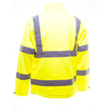 Hi-Vis Yellow - Back - Yoko Mens Hi-Vis Sofshell Jacket