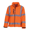 Hi Vis Orange - Front - Yoko Mens Hi-Vis Sofshell Jacket