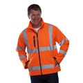 Hi Vis Orange - Back - Yoko Mens Hi-Vis Sofshell Jacket