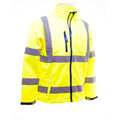 Hi-Vis Yellow - Side - Yoko Mens Hi-Vis Sofshell Jacket