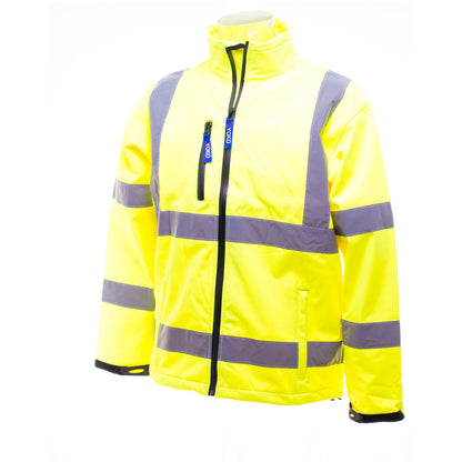Hi-Vis Yellow - Lifestyle - Yoko Mens Hi-Vis Sofshell Jacket