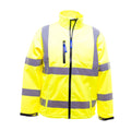 Hi-Vis Yellow - Front - Yoko Mens Hi-Vis Sofshell Jacket