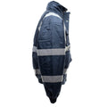 Navy Blue - Pack Shot - Yoko Mens Hi-Vis Bomber Jacket