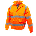 Hi Vis Orange - Side - Yoko Mens Hi-Vis Bomber Jacket