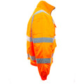 Hi Vis Orange - Close up - Yoko Mens Hi-Vis Bomber Jacket