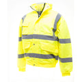 Hi-Vis Yellow - Back - Yoko Mens Hi-Vis Bomber Jacket