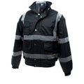 Black - Side - Yoko Mens Hi-Vis Bomber Jacket