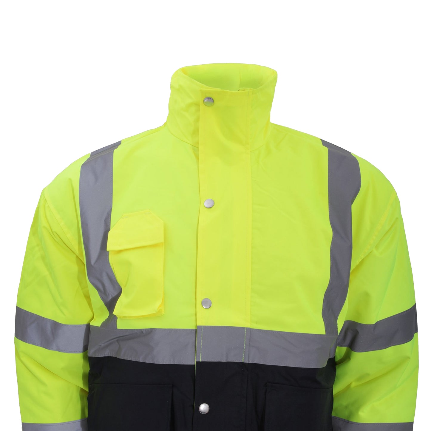 Hi-Vis Yellow-Navy - Back - Yoko Hi-Vis Two Tone Bomber Jacket