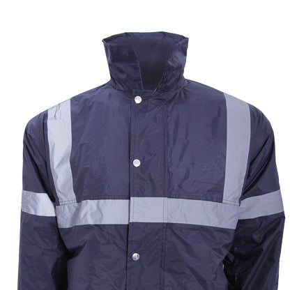 Navy Blue - Back - Yoko Mens Workwear Security Jacket