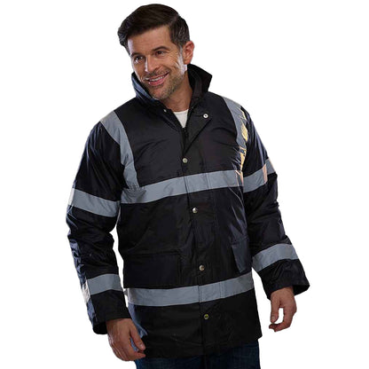 Black - Back - Yoko Mens Workwear Security Jacket
