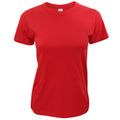 Red - Front - B&C Exact 190 Ladies Tee - Ladies Short Sleeve T-Shirts