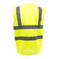 Hi-Vis Yellow - Side - Yoko Unisex Premium Hi-Vis Waistcoat Vest - Jacket
