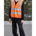 Hi Vis Orange - Back - Yoko Hi-Vis Childrens Unisex Waistcoat - Jacket