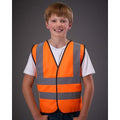 Hi Vis Orange - Side - Yoko Hi-Vis Childrens Unisex Waistcoat - Jacket