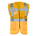 Hi Vis Orange - Front - Yoko Hi-Vis Premium Executive-Manager Waistcoat - Jacket