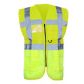 Hi-Vis Yellow - Front - Yoko Hi-Vis Premium Executive-Manager Waistcoat - Jacket