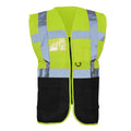 Hi Vis Yellow-Black - Front - Yoko Hi-Vis Premium Executive-Manager Waistcoat - Jacket