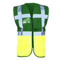 Green-Hi Vis Yellow - Front - Yoko Hi-Vis Premium Executive-Manager Waistcoat - Jacket