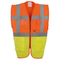 Hi Vis Orange-Hi Vis Yell - Back - Yoko Hi-Vis Premium Executive-Manager Waistcoat - Jacket