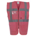 Pink - Back - Yoko Hi-Vis Premium Executive-Manager Waistcoat - Jacket