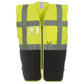 Hi Vis Yellow-Black - Side - Yoko Hi-Vis Premium Executive-Manager Waistcoat - Jacket