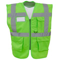 Lime - Front - Yoko Hi-Vis Premium Executive-Manager Waistcoat - Jacket