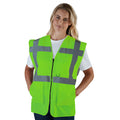 Lime - Back - Yoko Hi-Vis Premium Executive-Manager Waistcoat - Jacket