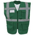 Paramedic Green - Front - Yoko Hi-Vis Premium Executive-Manager Waistcoat - Jacket