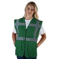 Paramedic Green - Back - Yoko Hi-Vis Premium Executive-Manager Waistcoat - Jacket