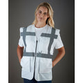 White - Back - Yoko Hi-Vis Premium Executive-Manager Waistcoat - Jacket